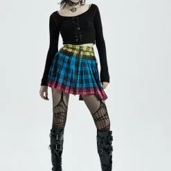Mini Jupe Plissée PUNK RAVE -Vêtements Gothiques 27491652922608039064202503580502566 900