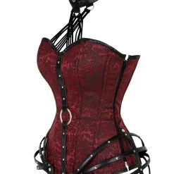 DISCOBOLE Corset Rouge 'dominatrix' -Vêtements Gothiques 325 900