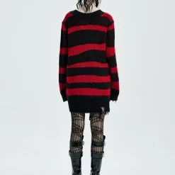 Pull Oversize PUNK RAVE 'red Moon' -Vêtements Gothiques 32972652922608039064202503580502693 900