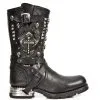 Bottes Biker's Cuir NEW ROCK M.MR023-C1 -Vêtements Gothiques 48
