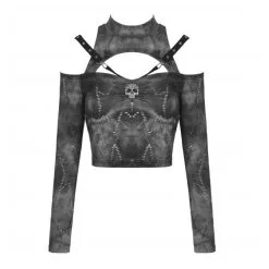 Crop Top DARK IN LOVE 'skull' 9 Crop Top DARK IN LOVE 'skull' -Vêtements Gothiques 664x1000110 900