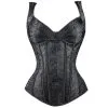 DISCOBOLE Bustier Gothique Brocarde Noir -Vêtements Gothiques 6682011 900