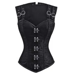 DISCOBOLE Corset Gothique Brocarde Noir