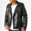 DISCOBOLE Perfecto Homme En Simili Cuir Noir