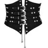 PUNK RAVE Serre-taille Gothique Noir Tenebra -Vêtements Gothiques 7 1000