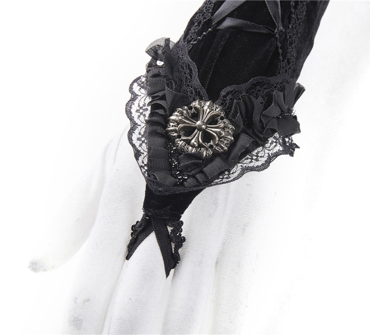 DARK IN LOVE Longues Mitaines En Velours 5 DARK IN LOVE Longues Mitaines En Velours – Image 3