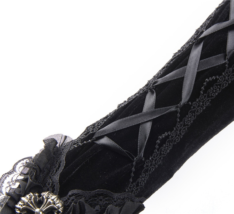 DARK IN LOVE Longues Mitaines En Velours 6 DARK IN LOVE Longues Mitaines En Velours – Image 4