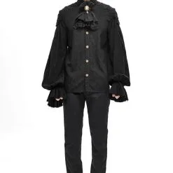 Jabot De Chemise Noir DEVIL FASHION -Vêtements Gothiques as0681 900