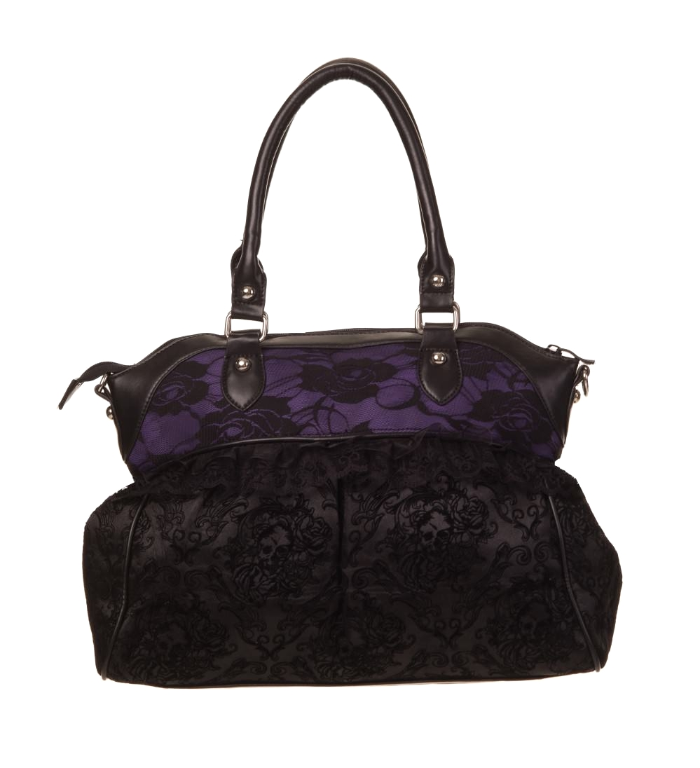 Banned Sac à Main Gothique Noir Et Violet 4 Banned Sac à Main Gothique Noir Et Violet – Image 2
