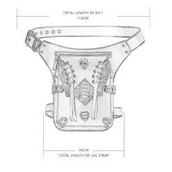 DISCOBOLE Sacoche En Simili Cuir -Vêtements Gothiques bg038 5 1 900