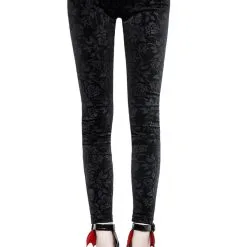Leggings Noir KILLSTAR 'bite Me' -Vêtements Gothiques bite me leggings b x1600 900