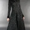 DISCOBOLE Manteau DRACULA CLOTHING 'Ives Coat' 2 DISCOBOLE Manteau DRACULA CLOTHING 'Ives Coat' -Vêtements Gothiques black brocade long ives coat 11 900