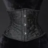DISCOBOLE Serre-taille Gothique Brocarde Noir -Vêtements Gothiques black brocade waist cincher1 900