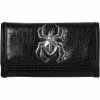 Grand Portefeuille KILLSTAR 'black Widow' -Vêtements Gothiques black widow wallet b x1600 900