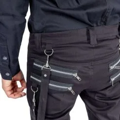 POIZEN INDUSTRIES Pantalon Goth/rock HEARTLESS -Vêtements Gothiques bronte pants mens black heartless 4 900