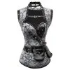 DISCOBOLE Corset Gothique Gris Et Sa Mini Cape -Vêtements Gothiques c03a gray 1 copie