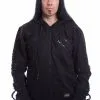 Veste Zippée VIXXSIN 'caius' -Vêtements Gothiques caius hood mens black vixxsin 1 900