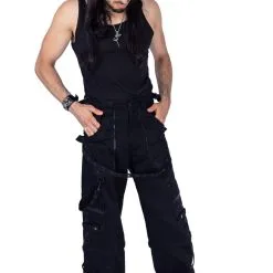 Pantalon Baggy POIZEN INDUSTRIES 'calix' 10 Pantalon Baggy POIZEN INDUSTRIES 'calix' -Vêtements Gothiques calix pants black chemical black 8 900
