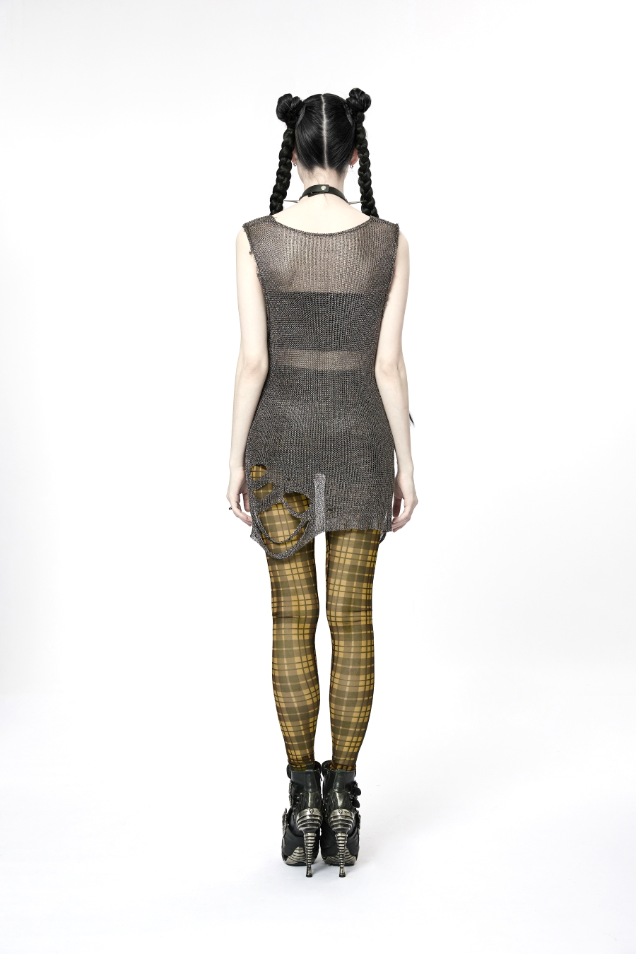 Haut Destroy PUNK RAVE 'ripped Silver' 6 Haut Destroy PUNK RAVE 'ripped Silver' – Image 4