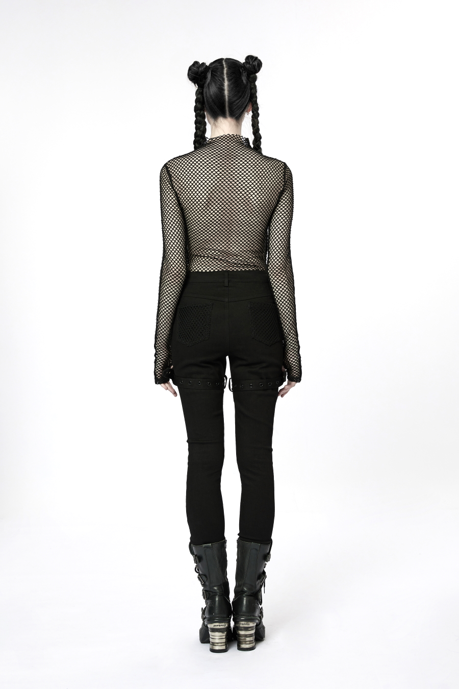 Haut Gothique PUNK RAVE En Tissu Mesh 6 Haut Gothique PUNK RAVE En Tissu Mesh – Image 4