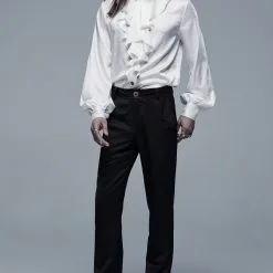 Chemise Vampire Blanche PUNK RAVE -Vêtements Gothiques captureonecatalog0811 900