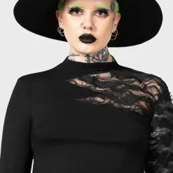 Chapeau Gothique Type Sorcière KILLSTAR -Vêtements Gothiques crescent fedora hat w c x1600 900