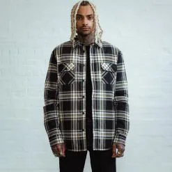 Surchemise Flanelle CHET ROCK 'mustard' -Vêtements Gothiques crk60012 flannel overshirt mus 002 900