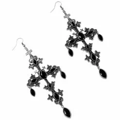 Paire De Boucles D'oreilles KILLSTAR 'crossed Desire' -Vêtements Gothiques crossed desire earrings s front 1 x1600 900