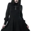 Robe Manches Longues KILLSTAR 'crossed Out' -Vêtements Gothiques crossedout dress b 2048x2048 900