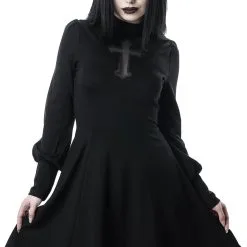 Vêtements Gothiques 29 Robe Manches Longues KILLSTAR 'crossed Out'