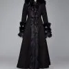 Long Manteau DEVIL FASHION 'black Sirena' -Vêtements Gothiques ct1261 900