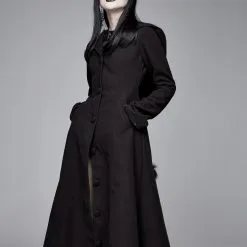Long Manteau DEVIL FASHION 'black Sirena' -Vêtements Gothiques ct1269 900