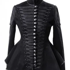 Veste Gothique Femme RESTYLE Type Militaire -Vêtements Gothiques czarny4