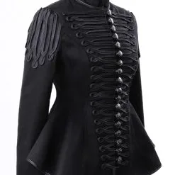 Veste Gothique Femme RESTYLE Type Militaire -Vêtements Gothiques czarny5