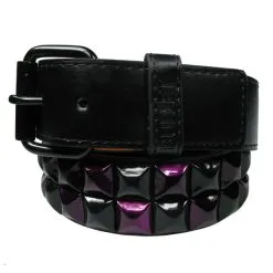 DISCOBOLE Ceinture Clous Pyramide Noir Et Violet