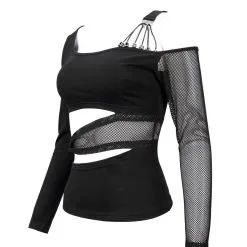 Haut Femme DEVIL FASHION '6 Skulls' -Vêtements Gothiques dsc01379 900