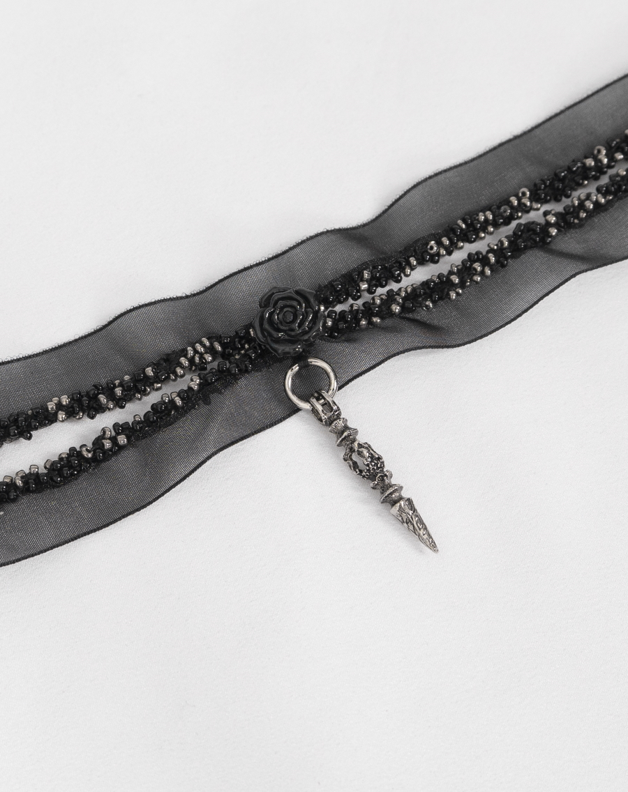 Ras De Cou DEVIL FASHION 'rose Noire' 4 Ras De Cou DEVIL FASHION 'rose Noire' – Image 2