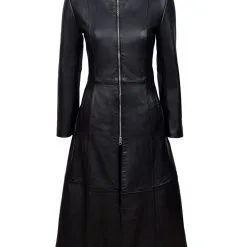 DISCOBOLE Long Manteau Cuir Gothique Vampire Femme -Vêtements Gothiques dsc 1184 900