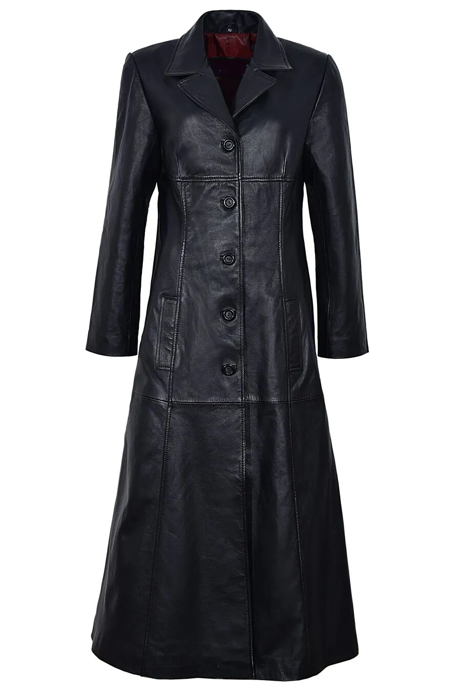 DISCOBOLE Long Manteau Gothique Cuir Femme 7 DISCOBOLE Long Manteau Gothique Cuir Femme – Image 5