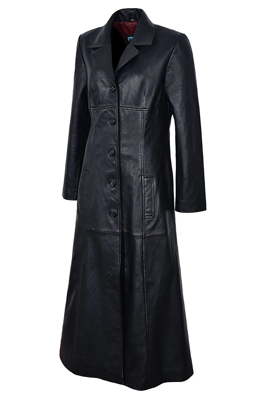 DISCOBOLE Long Manteau Gothique Cuir Femme 8 DISCOBOLE Long Manteau Gothique Cuir Femme – Image 6