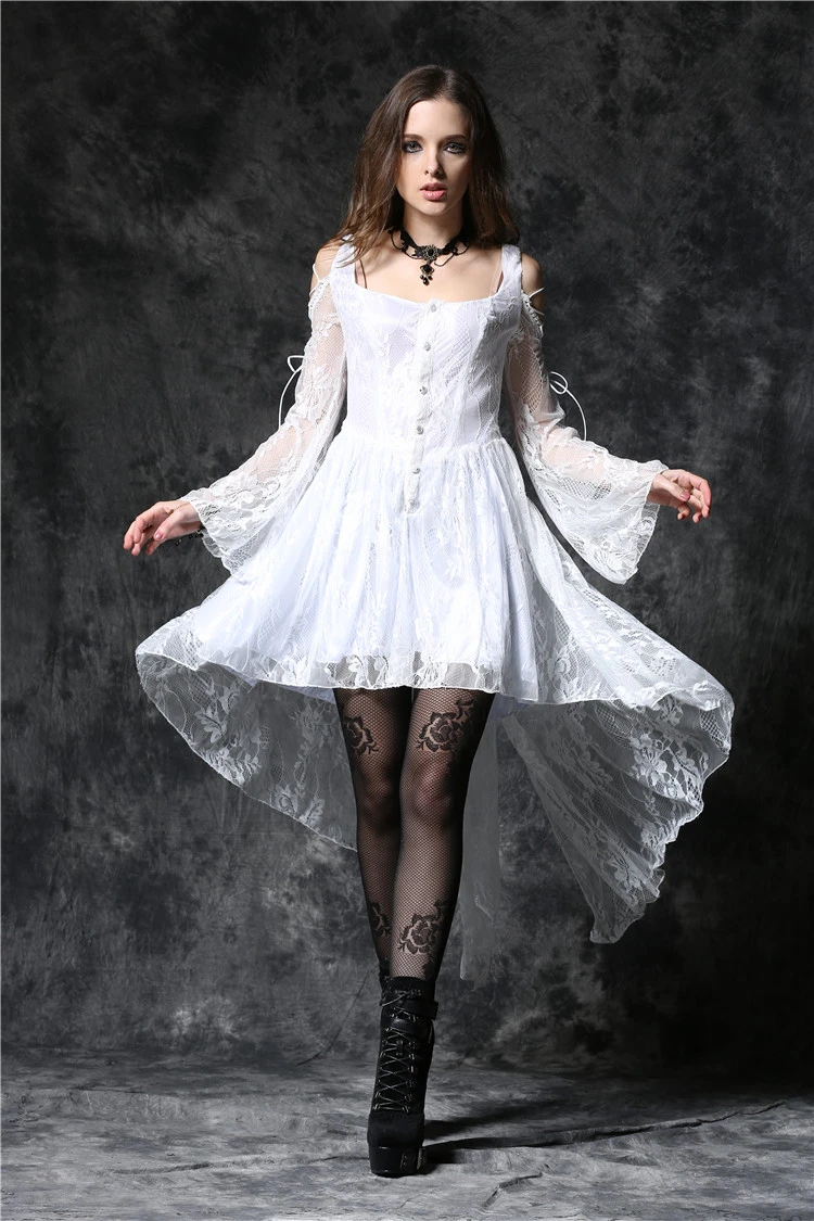 Robe Gothique Blanche DARK IN LOVE 3 Robe Gothique Blanche DARK IN LOVE