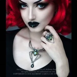 Bague ALCHEMY GOTHIC 'emerald Venom' -Vêtements Gothiques emerald venom2 900