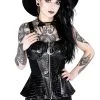 Bustier RESTYLE 'alligator Basquine' -Vêtements Gothiques eng pl black gothic corset alligator basquine top 2042 3 900