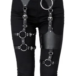 Pantalon RESTYLE 'gothic Harness Jean' -Vêtements Gothiques eng pl black gothis harness jeans 2041 1 900