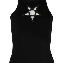 Top Noir RESTYLE 'pentagramme' -Vêtements Gothiques eng pl black womens top triple goddess 1874 1 900