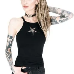 Top Noir RESTYLE 'pentagramme' -Vêtements Gothiques eng pl black womens top triple goddess 1874 3 900