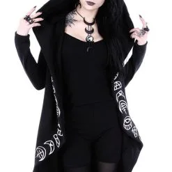 Pendentif RESTYLE 'black Lunar' -Vêtements Gothiques eng pl crescent long pendant occult jewellery luna lunar black necklace 1714 3 900