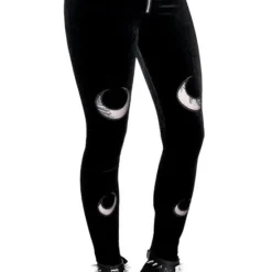 Vêtements Gothiques -Vêtements Gothiques eng pl double crescent velvet leggings gothic black leggings 1975 2 900