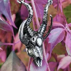 Collier RESTYLE 'crescent Skull' -Vêtements Gothiques eng pl gothic 3d silver crescent skull pendant 2031 11 900