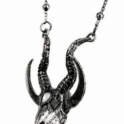 Collier RESTYLE 'crescent Skull' -Vêtements Gothiques eng pl gothic 3d silver crescent skull pendant 2031 9 900